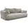 Deine Möbel 24 Schlafsofa BAKU Sofa Couch Bouclé-Stoff 247x90 cm Wohnzimmer, Creme Beige Hellgrau Grau Dunkelgrau Graubeige 2 Teile, mit Schlaffunktion beige|grau