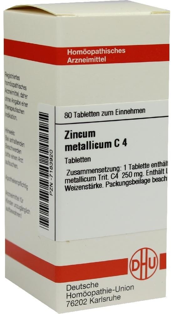 ZINCUM METALLICUM C 4 Tabletten