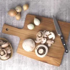 Tramontina LANDHAUS Schneidebrett 40 x 27 cm, Teak, Servierbrett aus Holz, klingenschonend, Teakholz FSC zertifiziert