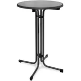 Beautissu Stehtisch Ø 70 cm höhenverstellbar klappbar Grau