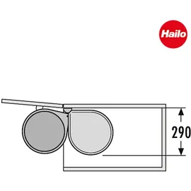 HAILO AS Mono 12 l edelstahl/schwarz