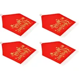 4er-pack Vielseitige Stuhlhussen Aus Stoff Für Weihnachten – Gold