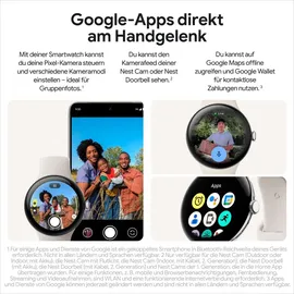 Google Pixel Watch 3 45 mm Bluetooth matte hazel Sportarmband hazel