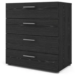 Petra Kommode 4 Schubladen schwarze Esche Dekor.