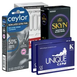 Kondomotheke® Latexfreie Kondome - 4-Sorten-Pack A (34 Kondome) 34 St