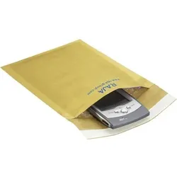 RAJA Luftpolster-Luftpolster-Versandtaschen Braun Ohne Fenster 240 (B) x 330 (H) mm Verschlusslasche 75 g/m2 Recycelt 95% 100 Stück