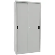 Pavoy Schiebetürenschrank Stahl 1950x1000x400 mm lichtgrau 4 Böden