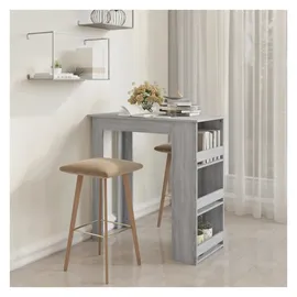 vidaXL Bartisch mit Regal 102 x 50 x 103,5 cm Grau