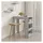 vidaXL Bartisch mit Regal 102 x 50 x 103,5 cm Grau