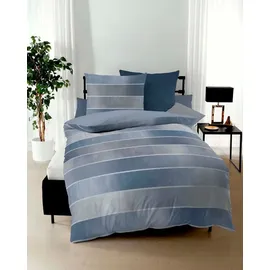 KAEPPEL Timeless Feinbiber blau 155 x 220 cm + 80 x 80 cm
