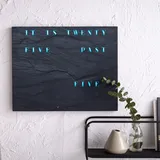 WordClock Jupiter Schiefer Optik - moderne Wortuhr - digitale LED Wanduhr