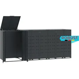 deluke Mülltonnenbox GORILO 276 x 117 x 79 cm anthrazit