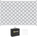 Outsunny Outdoorteppich 182 x 274 cm Grau