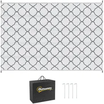 Outsunny Outdoorteppich 182 x 274 cm Grau
