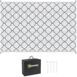 Outsunny Outdoorteppich 182 x 274 cm Grau