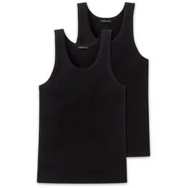 SCHIESSER Unterhemd 2er-Pack Authentic in Schwarz | Gr.: 7