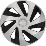 CARTREND Flow 16 Zoll 4 Stück Schwarz/Silber