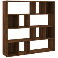 VidaXL Bücherregal/Raumteiler Braun Eichen-Optik 105x24x102 cm