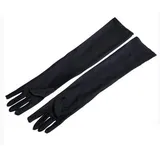 Asudaro 1920s Flapper Set Frau Gatsby Kostümzubehör Feder Stirnband Halskette Kopfschmuck Handschuhe Ohrringe Zigarettenhalter 20er Jahre Halloween Motto Party Retro Kostüm AccessoiresSet-4 Schwarz