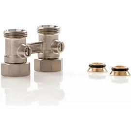 Simplex Hahnblock D2/50 Standard, Durchgangsform, für Heizkörper mit 3⁄4 Zoll AG