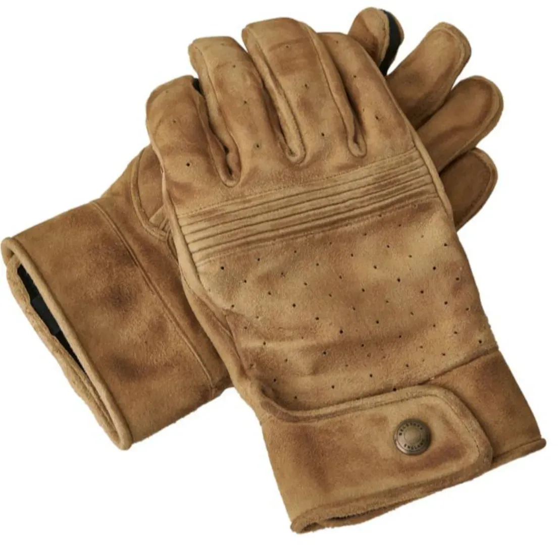 Belstaff Montgomery Velours Motorfiets handschoenen, beige, S Voorman