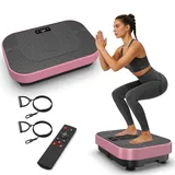 Vibrationsplatte mit BT-Musik Funktion, 1-199 Geschwindigkeitsstufen & 5 Trainingsprogramme, Schüttelplattform für Ganzkörpertraining & Muskelaufbau, Ideal für Heim-Fitnessstudio