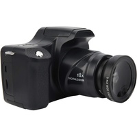 Goshyda 18-Fach Zoom HD-Spiegelreflexkamera, 3-Zoll-LCD-HD-Bildschirm Eingebautes Blitzlicht 1500 mAh Leichte tragbare Digitalkamera mit großer Kapazität(Standard Version + Wide-Angle Lens)