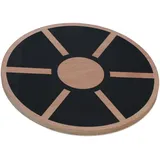 Relaxdays Balance Board, aus Holz, Natur/schwarz