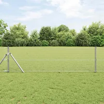 vidaXL Geschweißter Drahtzaun 0,5 x 50 m Silber/Stahl