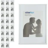 Relaxdays Bilderrahmen weiß A4 24 St.