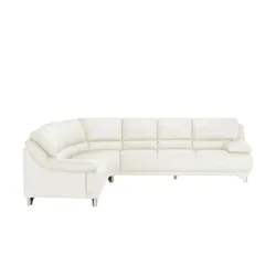 Primo Ecksofa aus Echtleder Maranello  ¦ weiß ¦ Maße (cm): B: 295 H: 87 T: 253.0