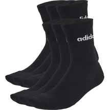 adidas Linear Crew Cushioned Socken 6er Pack Schwarz/Weiß 40-42
