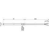 Enda Temperatursensor K1-PT100-S-6x50-2M-2L Fühler-Typ Pt100 Messbereich Temperatur-50 bis 200 °C Kabellänge (Details) 2 m Fühlerbreite 6 mm