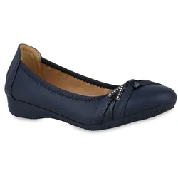 Damen Sportliche Ballerinas in Dunkelblau