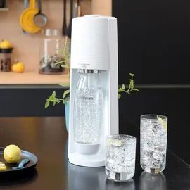 Sodastream Terra white + PET-Flasche 1 l + Zylinder