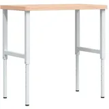 vidaXL Werkbank 100x60x(73-99,5) cm Massivholz Buche Rechteckig