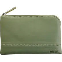 Rhodia Rhodiarama Etui Kunstleder Reißverschluss, 11x17 cm Salbeigrün 116532C
