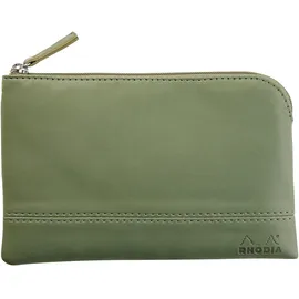 Rhodia Rhodiarama Etui Kunstleder Reißverschluss, 11x17 cm Salbeigrün 116532C
