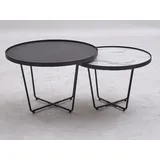 Quartier Gutmann Factory Couchtisch 2er-Set Kalmar Dekor Marmor Weiß