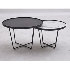 Quartier Gutmann Factory Couchtisch 2er-Set Kalmar Dekor Marmor Weiß