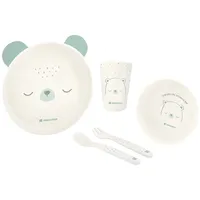 KIKKABOO Kindergeschirr Set Bear with me 5-teilig, Tiermotiv, Schale,