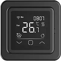 Riberger C16 Uhrthermostat – Schwarz Digitaler WLAN-Raumregler inkl. Sensor