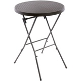 VCM Stehtisch braun klappbar Bistrotisch Bartisch 110 cm rund Ø 80 cm