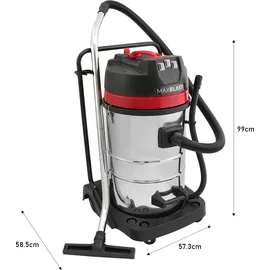 MaxBlast Nass- & Trocken Industriestaubsauger 80L