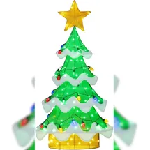 Costway Weihnachtsbaum mit Beleuchtung grün 130 cm