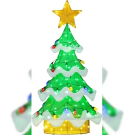 Costway Weihnachtsbaum mit Beleuchtung grün 130 cm