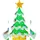 Costway Weihnachtsbaum mit Beleuchtung grün 130 cm