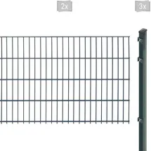 Arvotec Doppelstabmattenzaun 4 m x 83 cm Grau/Kunststoff
