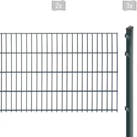 Arvotec Doppelstabmattenzaun 4 m x 83 cm Grau/Kunststoff