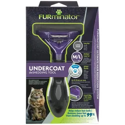 Furminator deShedding Tool Cat Langhaar Pflegewerkzeug für Katzen Größe L